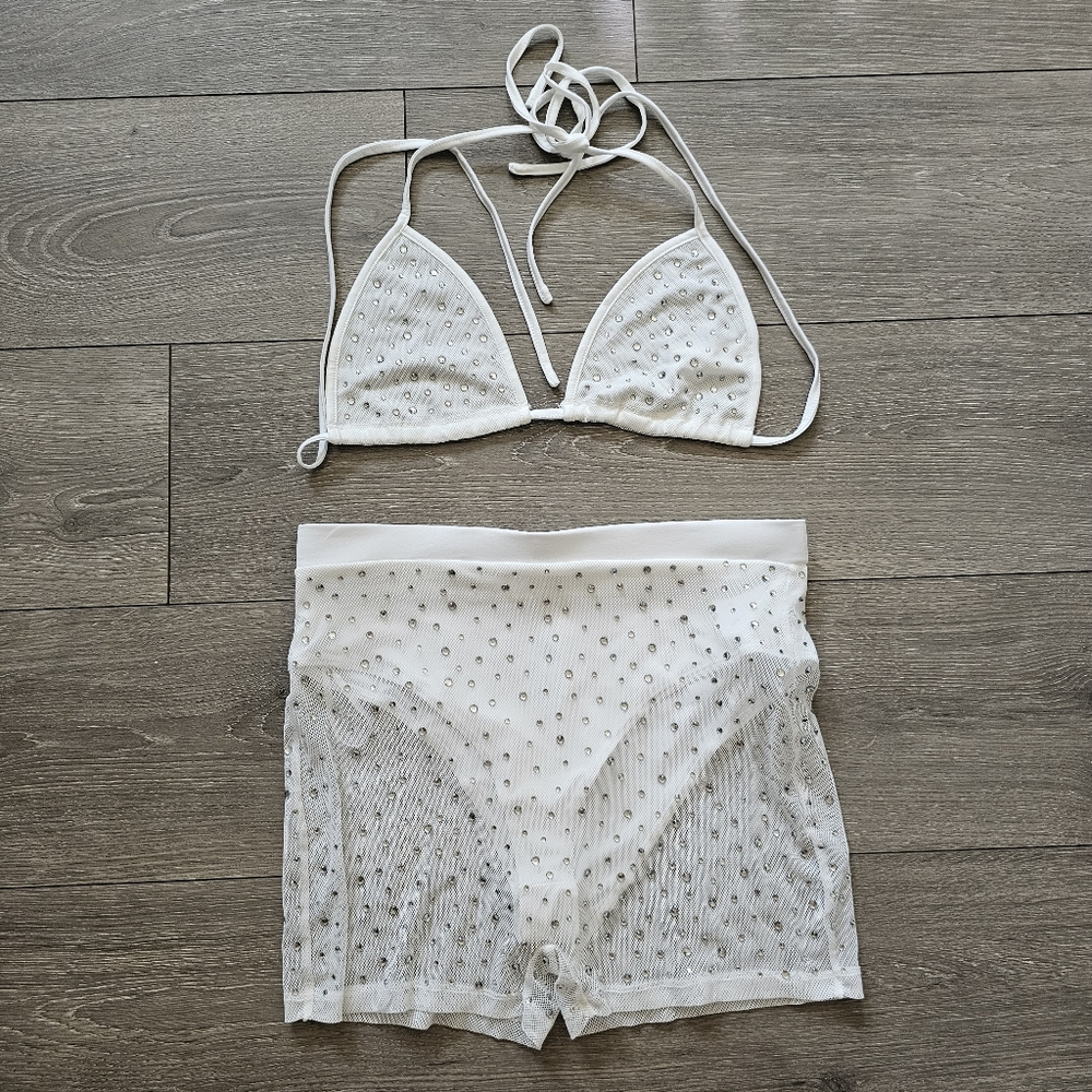 iheartraves White Rhinestone Set